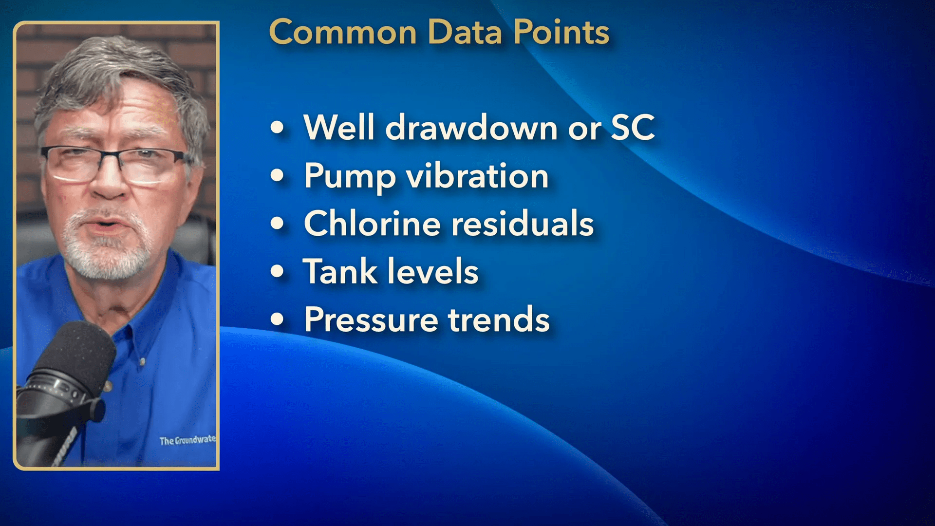 Example of well drawdown data